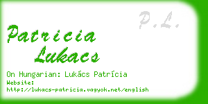 patricia lukacs business card