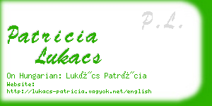 patricia lukacs business card